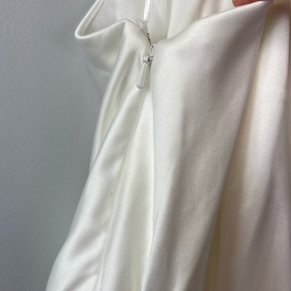 MAC DUGGAL Ieena Draped One Shoulder Satin Gown Size 14 26654 $398 - Picture 9 of 11